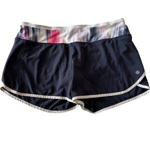 lululemon Women’s Turbo Run Shorts Lined Stretch Running Gym Performance Blue 8